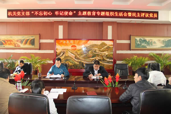 隴運(yùn)集團(tuán)公司機(jī)關(guān)黨支部召開“不忘初心、牢記使命”主題教育專題組織生活會和民主評議黨員會